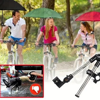 1 бр. държач за чадър, Hands-Free, Велосипедна количка, поставка за чадър в инвалидна количка (без чадър)