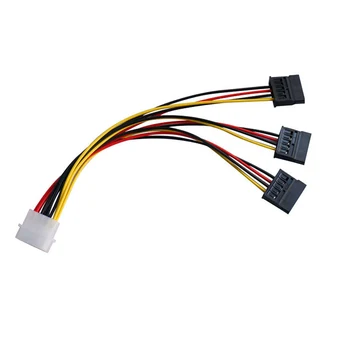1 бр. на 4-пинов IDE конектор Molex-3 Serial ATA, SATA Power Splitter Удлинительный кабел Конектори за Свързване към вашия компютър и plug-in
