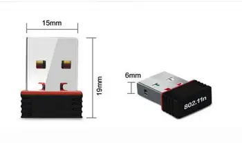 100 бр./лот 150 m Mini USB безжична мрежова карта WiFi предавател на сигнала/приемник тенис на WLAN USB адаптер wCD диск Пет