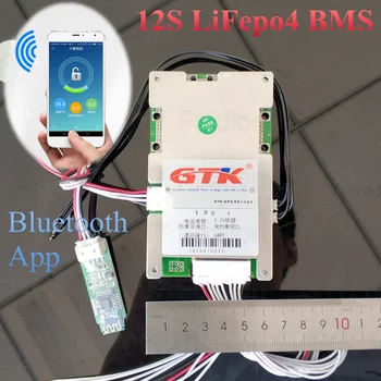 12S 20A 30A 40A 50A 60A 36V Lifepo4 smart BMS баланс на печатната платка BMS с дисплей зареждане с приложението за комуникация UART Android Bluetooth