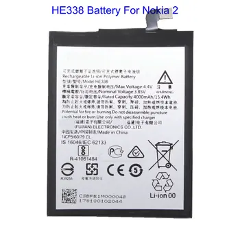 1x HE338 HE 338 4000 ма/15.4 Wh взаимозаменяеми батерия за Nokia 2 за nokia2 батерии Bateria