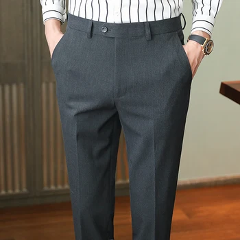 2022 Пролетно-есенни мъжки официални делови панталон Slim Fit, Мъжки ежедневни панталони пълна дължина, Нови висококачествени Мъжки панталони за костюми Z12