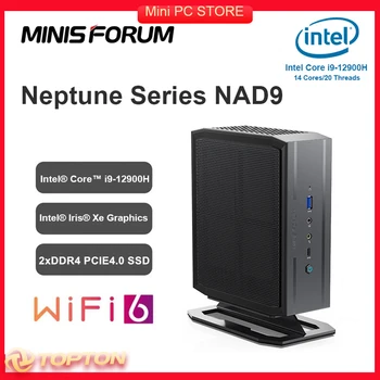 2023 Topton Intel Mini PC i9 12900H Windows 11 Iris Xe Графика DDR4 PCIE4.0 SSD Мини-диск NAD9 Компютърен PC Игри Wifi6