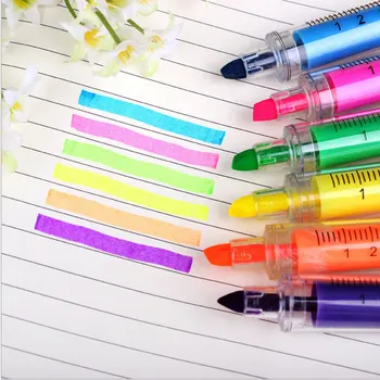 30 бр., канцеларски маркери, флуоресцентно игла във формата на тръба, писалка, химикалка за писане, спринцовка-химикалки, 6 смесени цветове