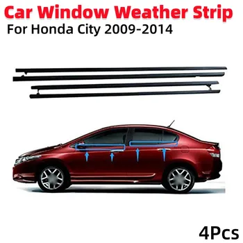 4 бр./компл. Оборудване запечатване на уплътнението на прозореца на колата, водоустойчив оборудване запечатване на уплътнението за Honda City 2009-2014