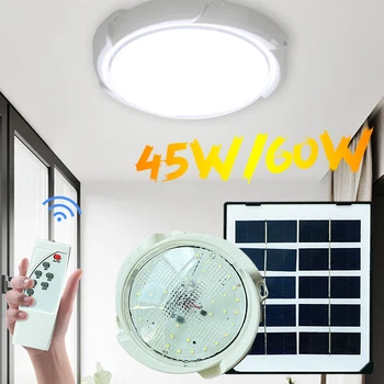 45/65 Watt led Слънчев тавана лампа, Окачена лампа Открит и Закрит тавана лампа на слънчевата енергия с линейно осветление коридор градина