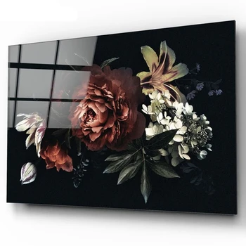 5D Сам Диамантена живопис Пълен кръг квадратен комплект за творчество с цвете божур, Диамантена бродерия, мозайка, съвременно минималистичное украса за дома
