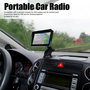 7-Инчов автомобилен Преносим безжичен CarPlay, Авто Стерео Мултимедия, сензорен екран, навигация H