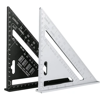 7-инчовата metric триъгълна линия от алуминиева сплав, ъглов транспортир, бързо metric квадратна измервателна линийка за дърво инструмент, плотничий инструмент