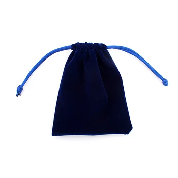 7x9 cm Сини кадифени Торбички за опаковане на бижута, най-високо качество, Опаковки, Чанти и торби на съвсем малък в насипно състояние 10 бр./лот