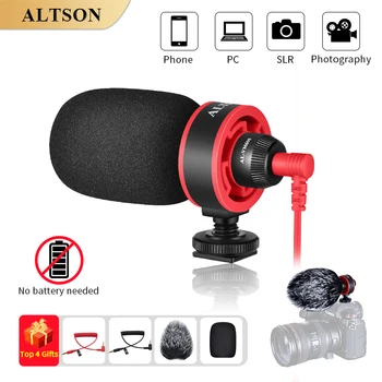 ALTSON Професионална slr камера Микрофон за Canon, Nikon, Sony Запис в YouTube запис с интелигентен шумопотискане
