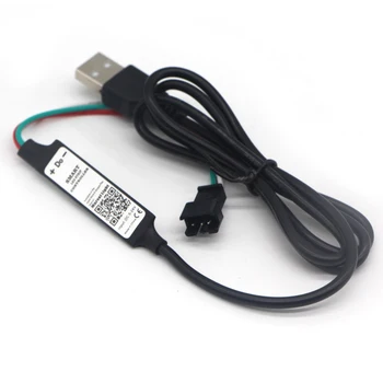 Bluetooth-съвместима Led Музикален контролер DC/USB DC 5-24 vdc За WS2801 WS2812B SK6812 RGB Светлини Pixel APP Strip IOS Android Телефон