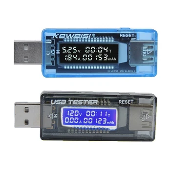 LCD Дисплей USB Тестер Капацитет на Текущото Напрежение, Измерител на Капацитет за Зарядното Устройство Тестер Капацитет Вольтового Ток Детектор за Напрежение 4-20 В
