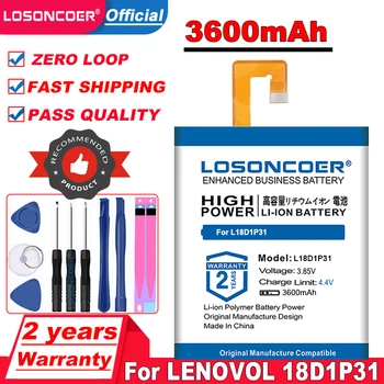 LOSONCOER висок клас марка, 100% нова батерия 3600 mah L18D1P31 за LENOVO L18D1P31 + безплатни инструменти