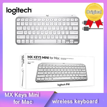 Logitech logitech MX keys Mini Mac компактна безжична клавиатура с Bluetooth подсветка на USB-C, която е съвместима с Apple macOS iPad OS
