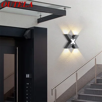 OUTELA Улица, с монтиран на стената лампа Модерните led светлини, лампата е с водоустойчив абажуром IP65 X, декоративна за дома, веранда, Вила