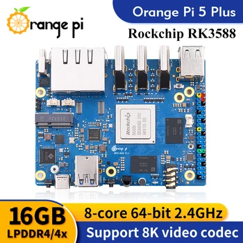Orange Pi 5 Plus 16G RAM Одноплатный Компютър RK3588 PCIE Модул Външен WiFi BT, SSD 8K Orange Pi5 Plus Демонстрация такса развитие