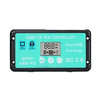 PWM Контролер за слънчеви зареждане с LCD дисплей, регулируема превръщането на капацитета на USB за туризъм, къмпинг, риболов
