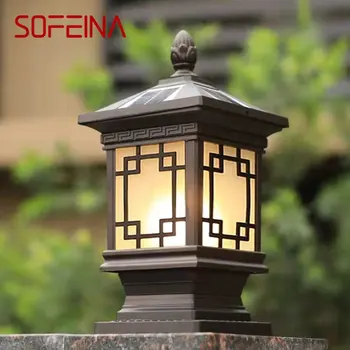 SOFEINA уличен лампа за слънчева батерия, класически ретро водоустойчива лампа за вътрешния двор, за украса на градината, на балкона, на вилата, монтиран на стената лампа