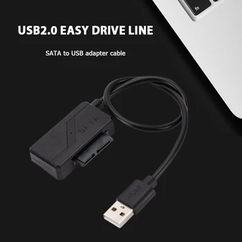 USB Кабел Sata Адаптор Sata към USB 2.0 Компютърни Съединители USB Кабел-адаптер Поддръжка на Sata 2,5 Инча(а) а) SSD HDD Твърд Диск