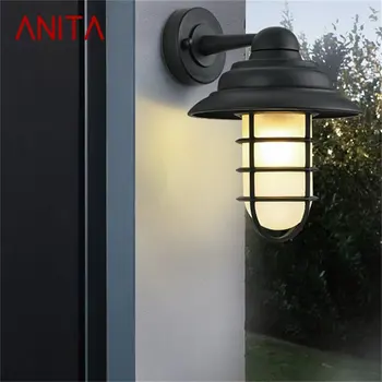 · Външни стенни лампи на дени в ретро стил, класическа led осветление, водоустойчиви стенни IP65 за къщи, вили, веранда