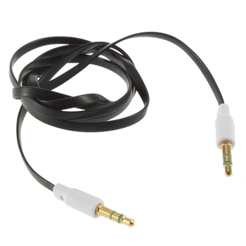 Авто aux аудио кабел, плоски, юфка, аудио кабел 3.5 мм, аудио за декрустации, цветни 300 бр./лот