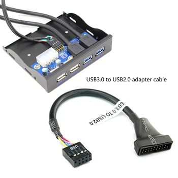 Адаптер USB 3.0-2,0, кабел конвертор USB3.0 19/20-пинов конектор в USB2.0, 9-пинов конектор, кабел конвертор на дънната платка 101A