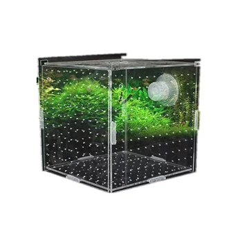 Акрилна Прозрачна Изолирующая Кутия за отглеждане на Риби Betta Aquarium Fish Breeder на Аквариума за Люпене на Риба Инкубатор Рибен къща Home