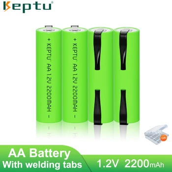 Акумулаторна батерия KEPTU 1,2 ДО 2200 mah AA със заваръчни раздели AA за електрически самобръсначки Philips, бритвенная четка