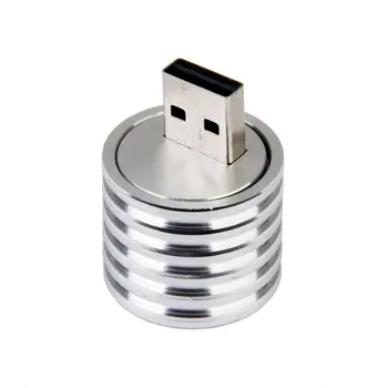 Алуминиева USB led лампа с мощност 3 Вата, изход за прожектор, фенерче в бял цвят