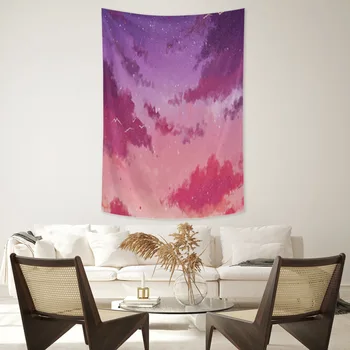 Ашоу-Пейзаж-Гоблен от плат ресни, Стенен декор за плажната стая, текстилен килими, постелки за йога, Лист