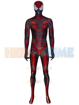 Веном Филм Кланица Костюм на супергерой Ликра Хелоуин cosplay костюм Zentai боди за момчетата на поръчка