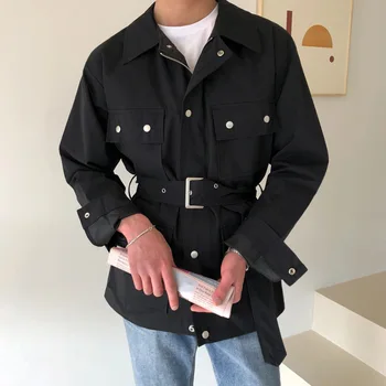 Висококачествен кратък тренч, мъжко яке, пролетно-есенния хулиганский красив японски случайни топ, мъжко палто