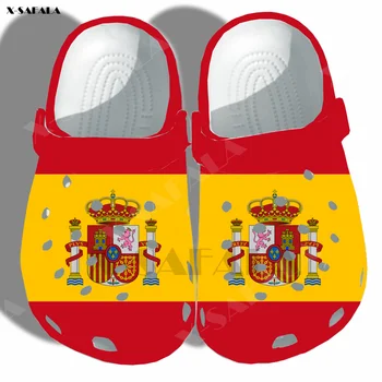 Герб, знаме на испанската армия, 3D принт, мъжки класически сабо, чехли, обувки от ЕВА, леки сандали, летен плаж на открито