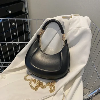 Дамска чанта, луксозен дизайн, нова реколта чанта, кожена клатч, малка чанта през рамо за жени, чанти през рамо с веригата