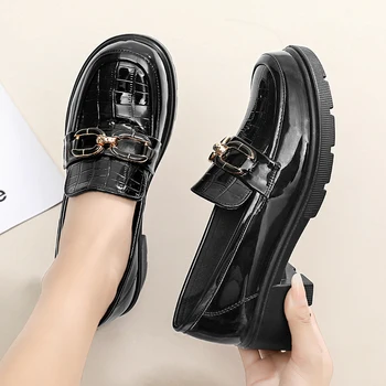 Дамски дишаща нескользящая платформа, мода 2023, нова ежедневни обувки, корейски, тенис обувки, черни обувки, дамски обувки