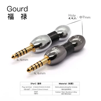 Жак за слушалки Gourd 4,4 3,5 Стерео, 2,5 мм на линеен конектор за актуализиране на
