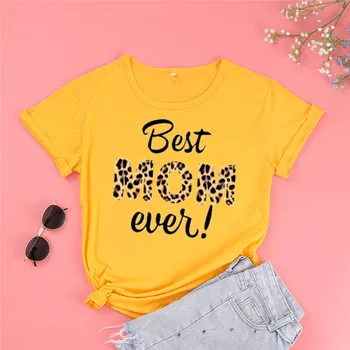 Забавна тениска за майка, подарък за майка, подарък за майка си, тениска на деня на майката, най-добрият в света Топ с къс ръкав от 100% Памук, Директна доставка
