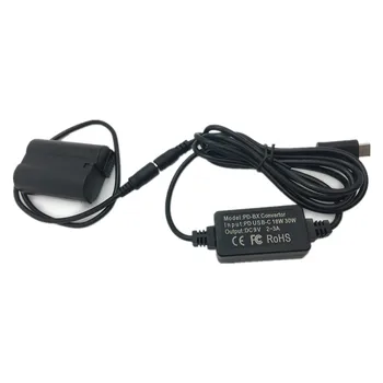 Интерфейсен адаптер EN-EL15 + Кабел за зареждане и адаптер PD Type-C за Nikon Z6 Z7 D850 D810 D800E D750 as EN-EL15A EL15 EH-5A EH-5B