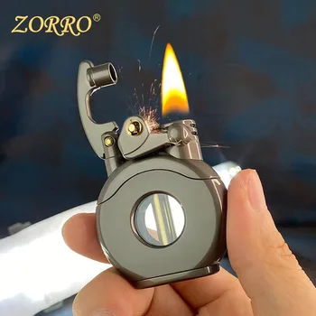 Керосин запалка Зоро Z686 творчески рокер видим прозрачен резервоар за масло творчески ретро мъже подаръци на едро