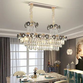 Кристален полилей, хол, спалня, луксозна модерна минималистичная вила, декоративна лампа 110V220V, поддръжка настройки