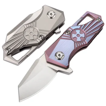 Кухненски нож от титанова сплав M390, джобен нож, EDC, многофункционален инструмент за улицата