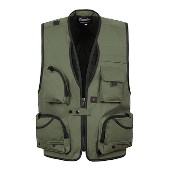 Лятна жилетка от фина мрежа за мъже, Нова класическа мешковатая яке без ръкави за снимки с множество джобове, 5XL, мъжка Жилетка 4 Цвята