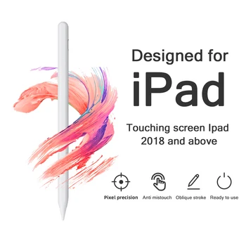 Магнитен Алуминиев stylus pen за Apple iPad Pro 11 12,9 9-ти и 8-ти, 7-ми Mini 6 5 Air 5 4 3 поколение, Чувствителност към Отхвърляне на Дланта на Наклон на Молива
