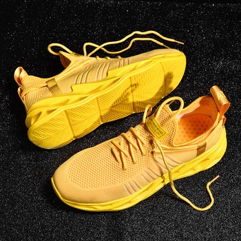 Маратонки за двойки Hemmyi, горещи нови модни жълти маратонки, удобна градинска мъжки обувки, дамски обувки, Размер 11, Поддръжка дропшиппинга
