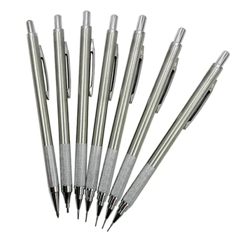Метален механичен молив с грифелями, Мултифункционален автоматичен молив за скици, за рисуване, за оцветяване,, за писане, за училище