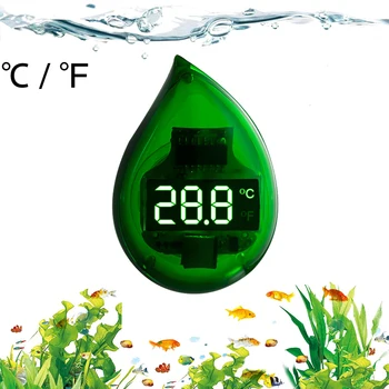 Мини Безжична Аквариумный термометър с точна led цифров дисплей за измерване на температурата в аквариум за костенурки, аксесоари за аквариум