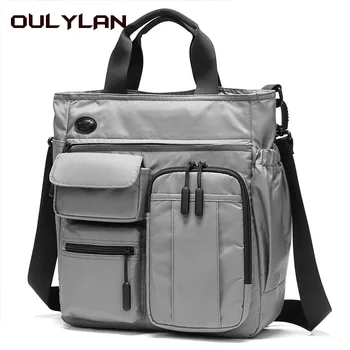Мъжка чанта през рамо, многофункционална чанта-месинджър през рамо, бизнес чанта-прашка за пътуване, портфейл за документи или iPad