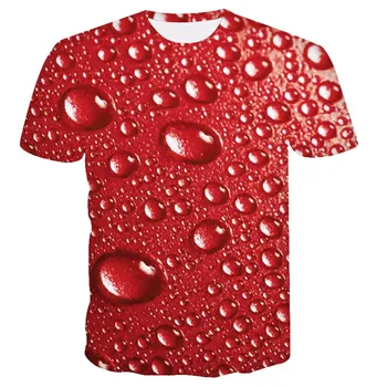 Мъжки t-shirt FEMSKIS с 3D принтом и графичен дизайн, всекидневни топ с къс ръкав, градинска мода, багаж преувеличен синьо, лилаво, червено