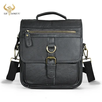 Мъжки Реколта чанта-месинджър от естествена кожа, дизайнерска чанта през рамо, 8 